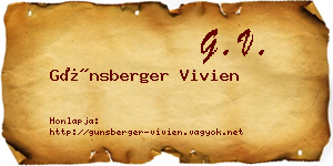 Günsberger Vivien névjegykártya